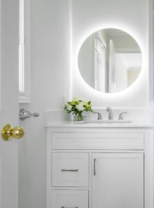 Replace Bathroom Mirrors with Unique Pieces to personalize a new build home