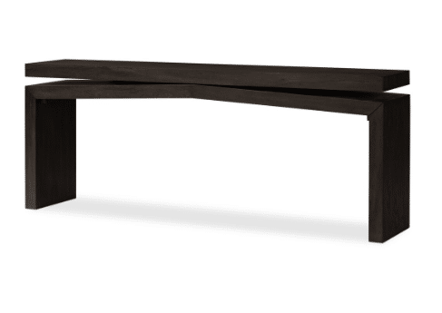 fourhands 1 Smoked Black Oak Sofa Table/Console